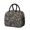 thumbnail image 1 of Insulated Lunch Bag for Women, Floral Print Oxford Fabric Lunch Box, Leakproof Thermal Cooler Tote for Work, School & Picnic, Camo, Camouflage Print, 1 of 5