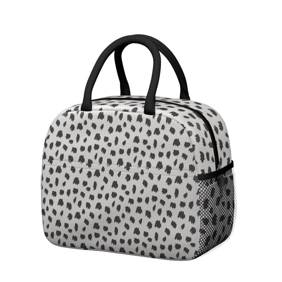 Insulated Lunch Bag for Women, Floral Print Oxford Fabric Lunch Box, Leakproof Thermal Cooler Tote for Work, School & Picnic, Leopard Animal Print