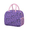 thumbnail image 1 of Insulated Lunch Bag for Women, Floral Print Oxford Fabric Lunch Box, Leakproof Thermal Cooler Tote for Work, School & Picnic, Leopard Animal Print, 1 of 5