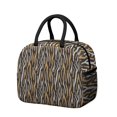 thumbnail image 1 of Insulated Lunch Bag for Women, Floral Print Oxford Fabric Lunch Box, Leakproof Thermal Cooler Tote for Work, School & Picnic, Leopard Animal Print, 1 of 5