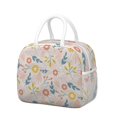 thumbnail image 1 of Insulated Lunch Bag for Women, Floral Print Oxford Fabric Lunch Box, Leakproof Thermal Cooler Tote for Work, School & Picnic, Vintage Floral Print, 1 of 5