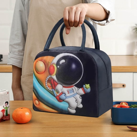 Insulated Lunch Bag for Women Men Adults, Portable Small Lunch Box with Aluminum Foil Lining Water Resistant Easy Clean Tote for Work Sch-ool Picnic