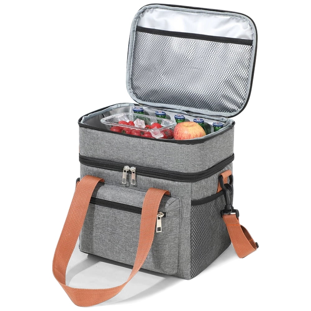 Scorlia Insulated Lunch Bag, Large Lunch Tote Bag With Removable Shoulder Strap