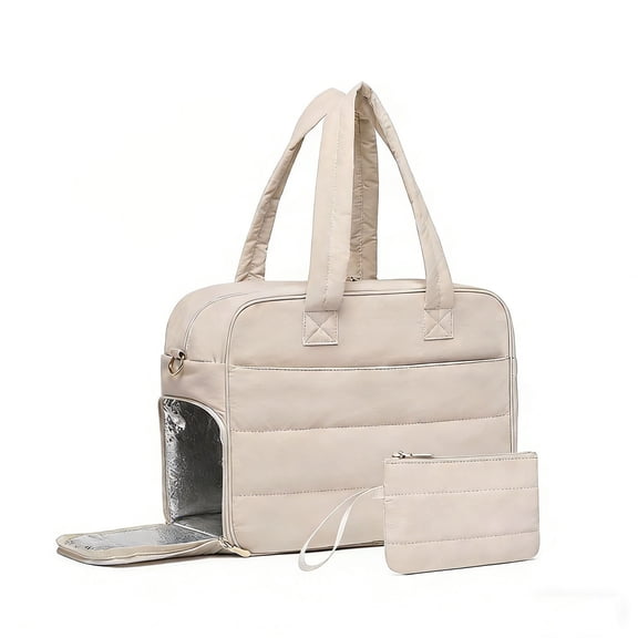 Insulated Lunch Bag with Laptop Compartment - Spacious Work Tote with Removable Shoulder Strap for Office and Commuting