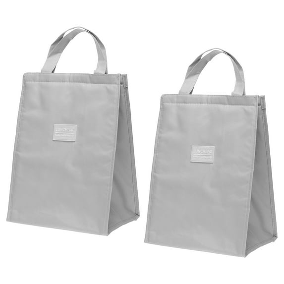 Insulated Lunch Bags, 2Pack 10"x6"x13" Lunch Portable Containers Bag, Grey