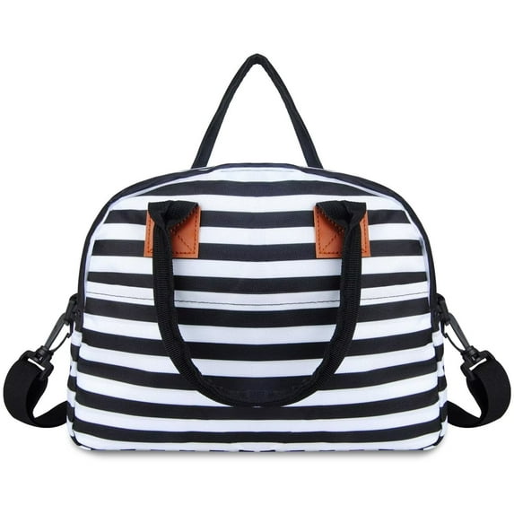 Insulated Lunch Bags for Women Men with Adjustable Shoulder Strap,AILKIN Large Lunch Box Tote Leakproof Cooler Reusable Thermal Lunch Bags for Women,Adults,School,Work,Office,Picnic,Stripe