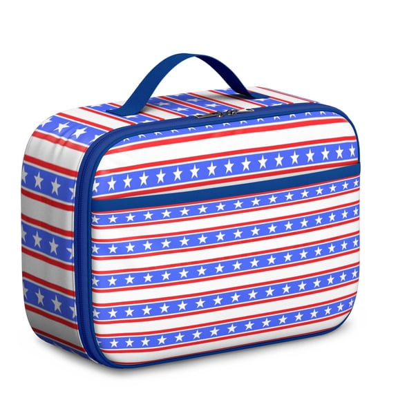 Insulated Lunch Box Bag With Watercolor Rainbow Gradient Print, Durable And Washable, Lightweight Food Carry Bag For Preschoolers And Elementary . Boho And Ocean Beach Inspired