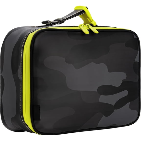 Insulated Lunch Box Camo Camouflage, Leak Resistant Cooler Bag with AirTag Pouch, Adjustable Handle, Easy Clean for Men Women  Work Construction Outdoor School Office