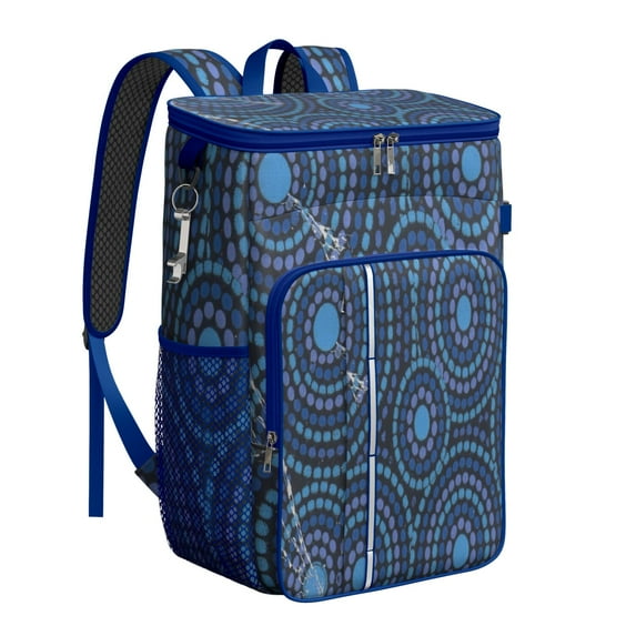 Insulated Lunch Box Cooler Backpack Marble Modern Geometric Flowers Abstract Lunch Backpack Leak Proof Travel Camping Lunch Backpack Office Lunch Storage for Outdoor Enthusiasts