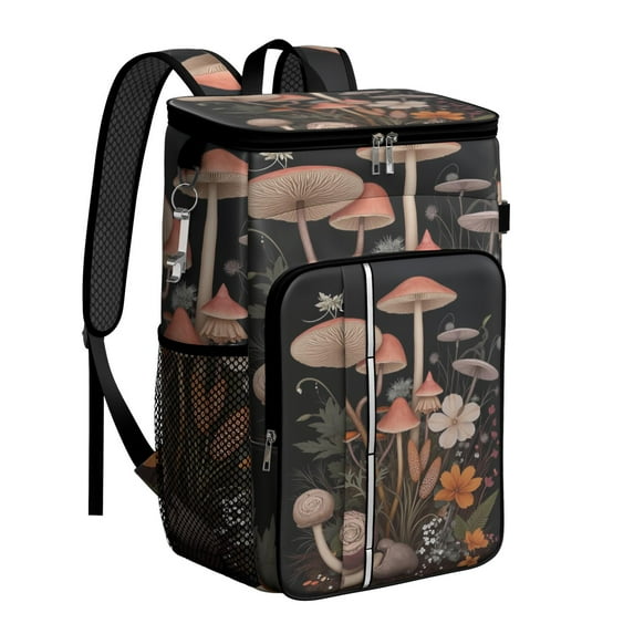 Insulated Lunch Box Cooler Backpack Mushroom Lightweight Insulated Backpack Cooler Leak Proof Travel Camping Lunch Backpack Office Lunch Storage for Men Women