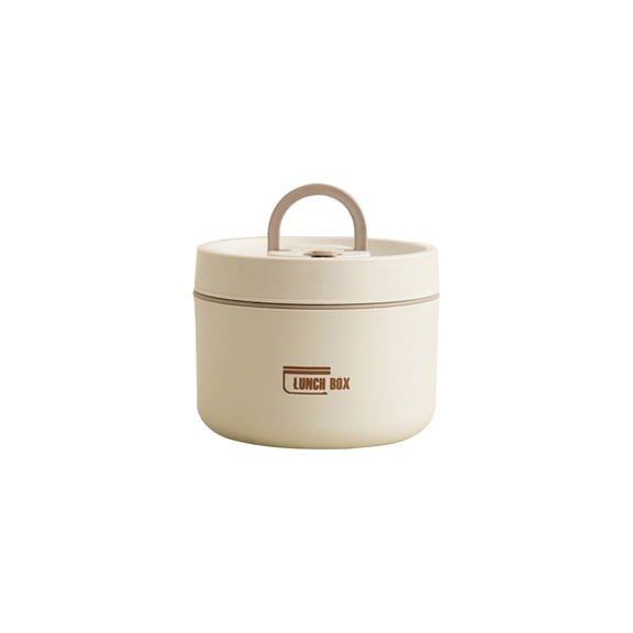 Insulated Lunch Box Food Container Stainless Steel Lunch Box Food Insulated Container Wide Mouth Containers Lunch Box Vacuum Insulated Food Jar Soup Container For Outdoor Use(Beige,4.5x4.5x3.5")