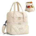 thumbnail image 1 of Insulated Lunch Box & Lunch Bag for Women Men, Water Resistant Reusable Double Deck Large Cooler Bag for Work Travel Outdoor, 12L,White, 1 of 7