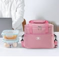 thumbnail image 1 of Insulated Lunch Box - Reusable Lunch Pail bag - Leakproof, Insulated Lunch Box Tote, Large Capacity Lunch Boxs Bag Outdoor Picnic Bag(Pink), 1 of 6