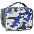 thumbnail image 1 of Lunch Box for Kids Boys Girls Men Women, Insulated Lunch Bag with Buckle Handle for School Work Picnic Travel, Reusable Leakproof Lunchbox Cooler - Blue Camo, 1 of 7