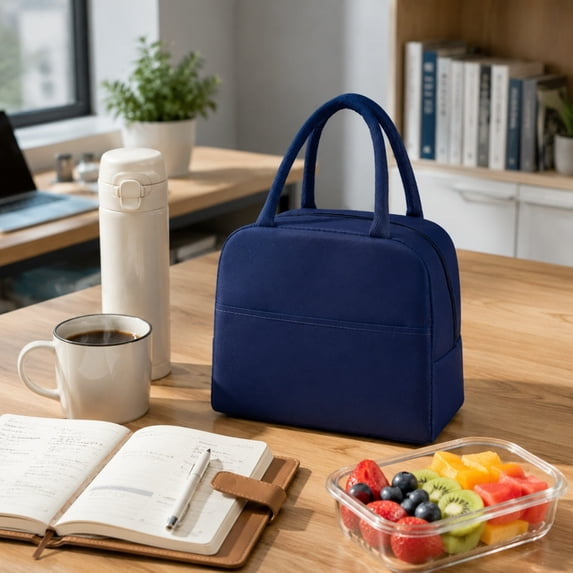 Insulated Lunch Box for Men & Women - Leak-Proof Cooler Lunch Bag with Pockets, Adjustable Strap, Ideal for Work, Picnic, Travel - Medium