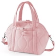 thumbnail image 1 of Insulated Lunch Box for Women, 12L Puffy Reusable Lunch Bag for Work, Office & Picnic, Leak-Proof Tote with Shoulder Strap,Pink, 1 of 6