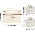 thumbnail image 1 of Insulated Lunch Container, 304 Stainless Steel Round Thermal Box with Thermal Bag, Lunch Box (4 Box), 1 of 8