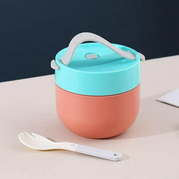 Insulated Lunch Container for Hot & Cold Food, Soup Thermos Food Jar, Leak Proof Stainless Steel Bento Lunch Box with Spoon Keep Hot/Cold for School Office Travel