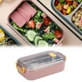 thumbnail image 1 of Insulated Lunch Container (Leakproof Food Jar, Bento Lunch Box), Reusable Lunch Box with Compartments, Leakproof Food-Grade Pp Bento Container for & Adults, Airtight Meal Prep Storage (Pink), PRYESS, 1 of 8