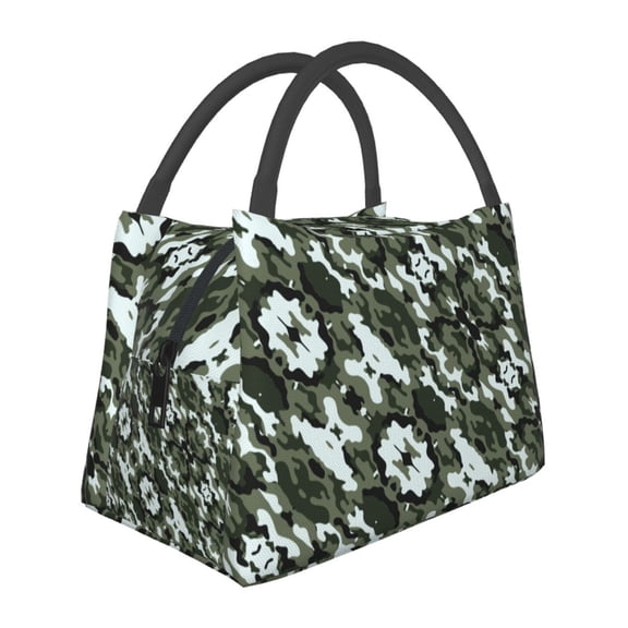 Insulated Lunch Tote Bag Army Camouflage Lunch Bag For Women Men