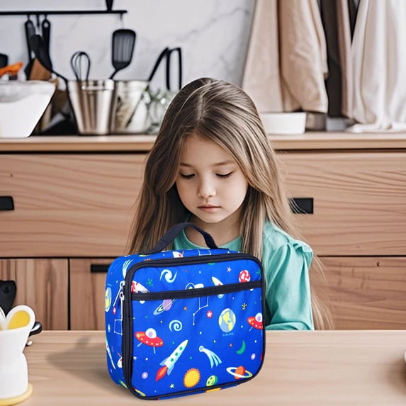 Insulated Lunch Tote Bag Water-Resistant Reusable Meal Box Holder Office Daycare Picnic