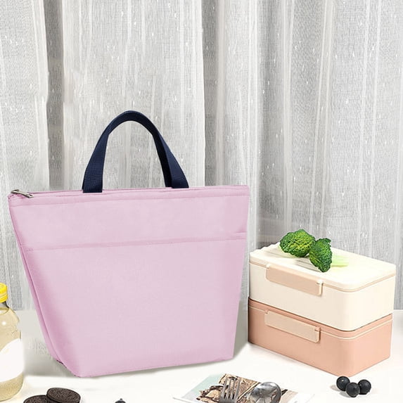 Insulated Lunch Tote Bag for Women Adults, Large Capacity Waterproof Cooler Bag for Picnic, Travel, Work, 7.3x5.1x8.7 inch, Reusable Thermal Carrier with Aluminum Foil, Cloth