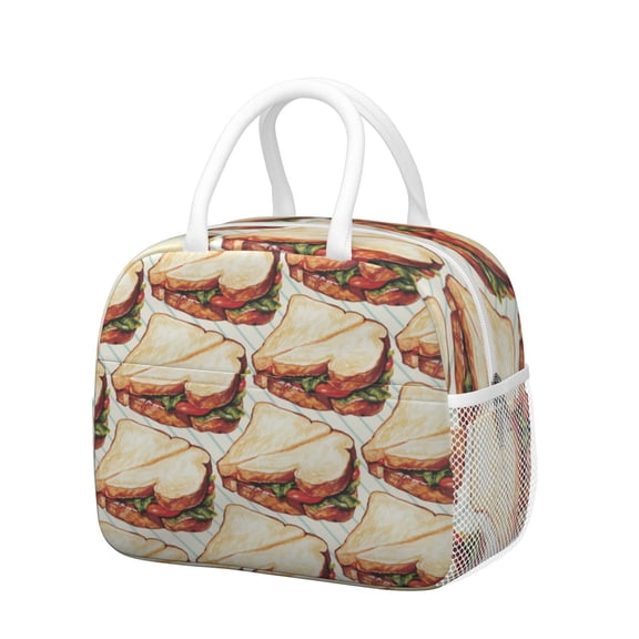 Insulated Lunch Tote for Burgers & Sandwiches - Waterproof, Durable & Stylish Thermal Lunch Bag for Office, Work or School - Leakproof & Spacious for Fast Food & Meal Prep (Multiple Colors)