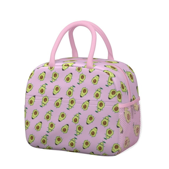 Insulated Lunch Tote - Cute Avocado Print Thermal Lunch Bag, Waterproof & Leakproof Reusable Lunch Box for Women, Office, School, Durable & Lightweight Food Storage Bag for Healthy Meal Preppers