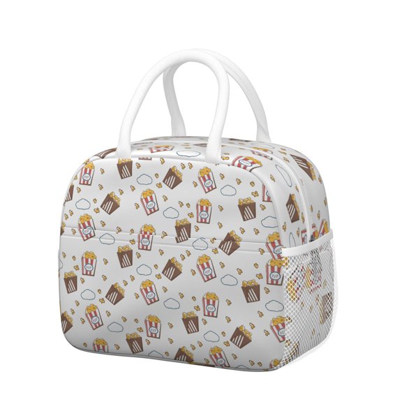 Insulated Lunch Tote for French Fries Lovers - Waterproof & Thermal Reusable Lunch Bag for Office, School, Travel - Cute & Stylish Snack Tote with Spacious Storage - Leakproof & Durable