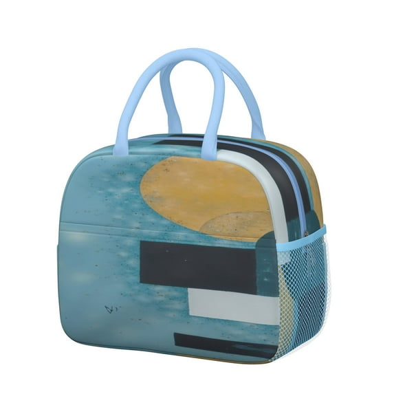 Insulated Lunch Tote Lunch Box for Women Men,abstract Geometry Colorful (37) Cooler Bag Small Leakproof Beach Picnic Cooler Tote Bag with for Student Bento Bag