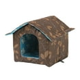 thumbnail image 1 of Insulated Outdoor Indoor Winter Pet Shelter with Self Warming Pad Heat Enclosure for Cats Dogs and Rabbits, 1 of 3