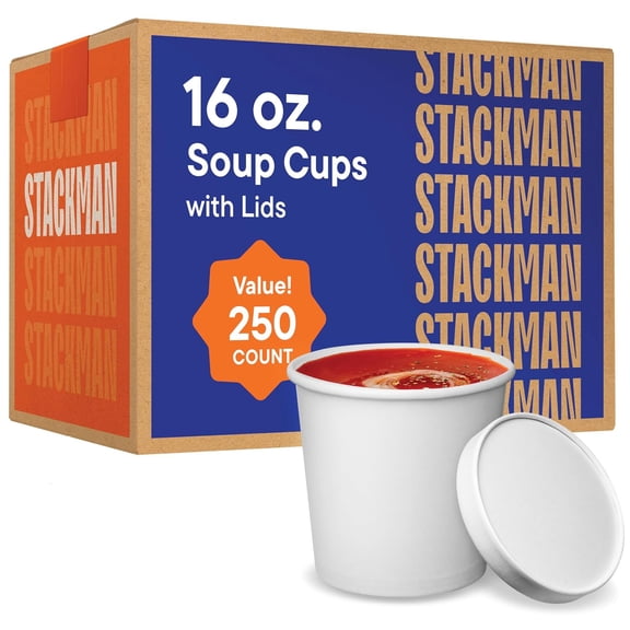 Insulated Paper Food Container with Vented Lid 16 oz