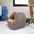 thumbnail image 1 of Insulated Pet Cave Bed for Dogs & Cats | Warm Enclosed Winter Sleeping Pod with Thick Fleece Lining | Portable Indoor Pet Bed for Small to Medium Pets, 1 of 6