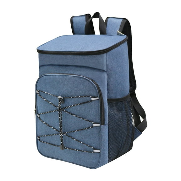 Insulated Picnic Backpack1PC,Large Capacity Cooler Bag16.54x11.42x7.48in,Oxford Fabric Outdoor Gear with Ice Pack Compartment for Park Outings(Navy)