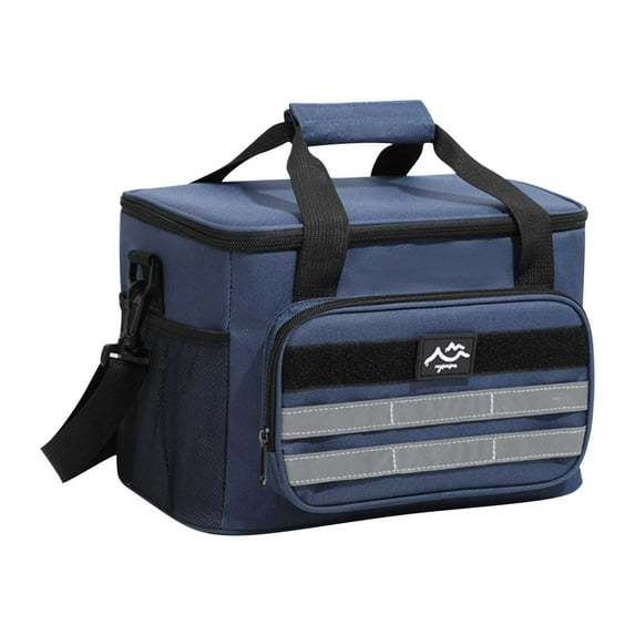 Insulated Picnic Bag Shoulder Tote, 12L Large Capacity Thermal Lunch Cooler Bag, Waterproof Outdoor Food Carrier, Thickened Aluminum Foil Leakproof Beach Shopping Bag,