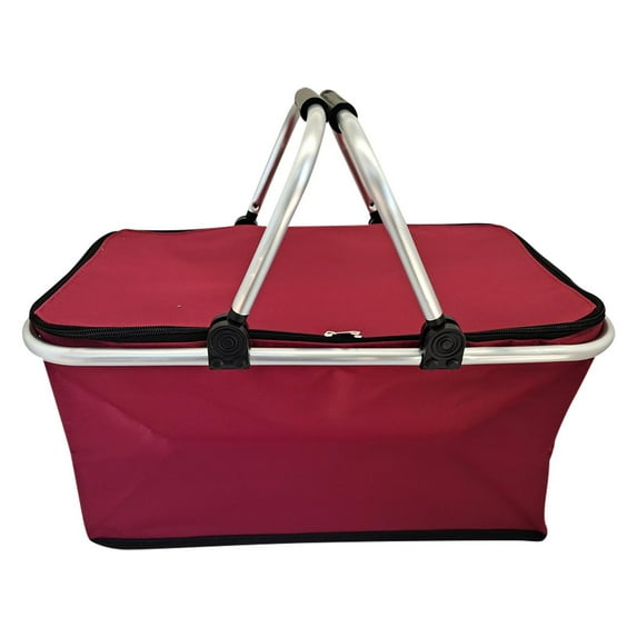 Insulated Picnic Cooler Bag Folding Portable Thermal Food Storage Container Leakproof Design for Outdoor Lunches Beach Trips, Ukhbmc | G