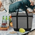 thumbnail image 1 of Insulated Picnic Cooler Bag Large Capacity 39L Thermal Waterproof Polyester Camping Gear for Outdoor Family Meals and Fresh Food Transport NAJKZA | Gray, 1 of 8