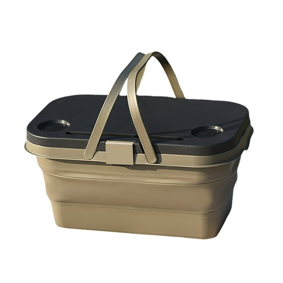 Insulated Picnic Tote Portable Table Design Leakproof Food Storage For Outdoor Dining Travel Folding Insulated Picnic With Lid