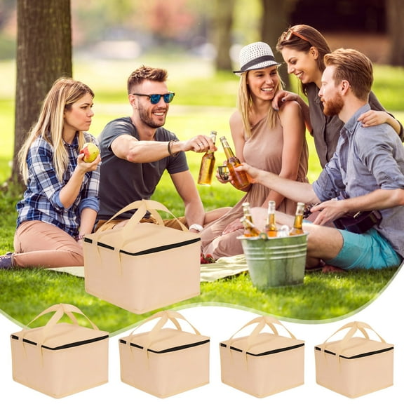 Insulated Pizza Bag with Cake Tray for Secure Transport and Temperature Control Perfect for Lunch Storage and Camping Refrigerated Food Safety Sopatenor