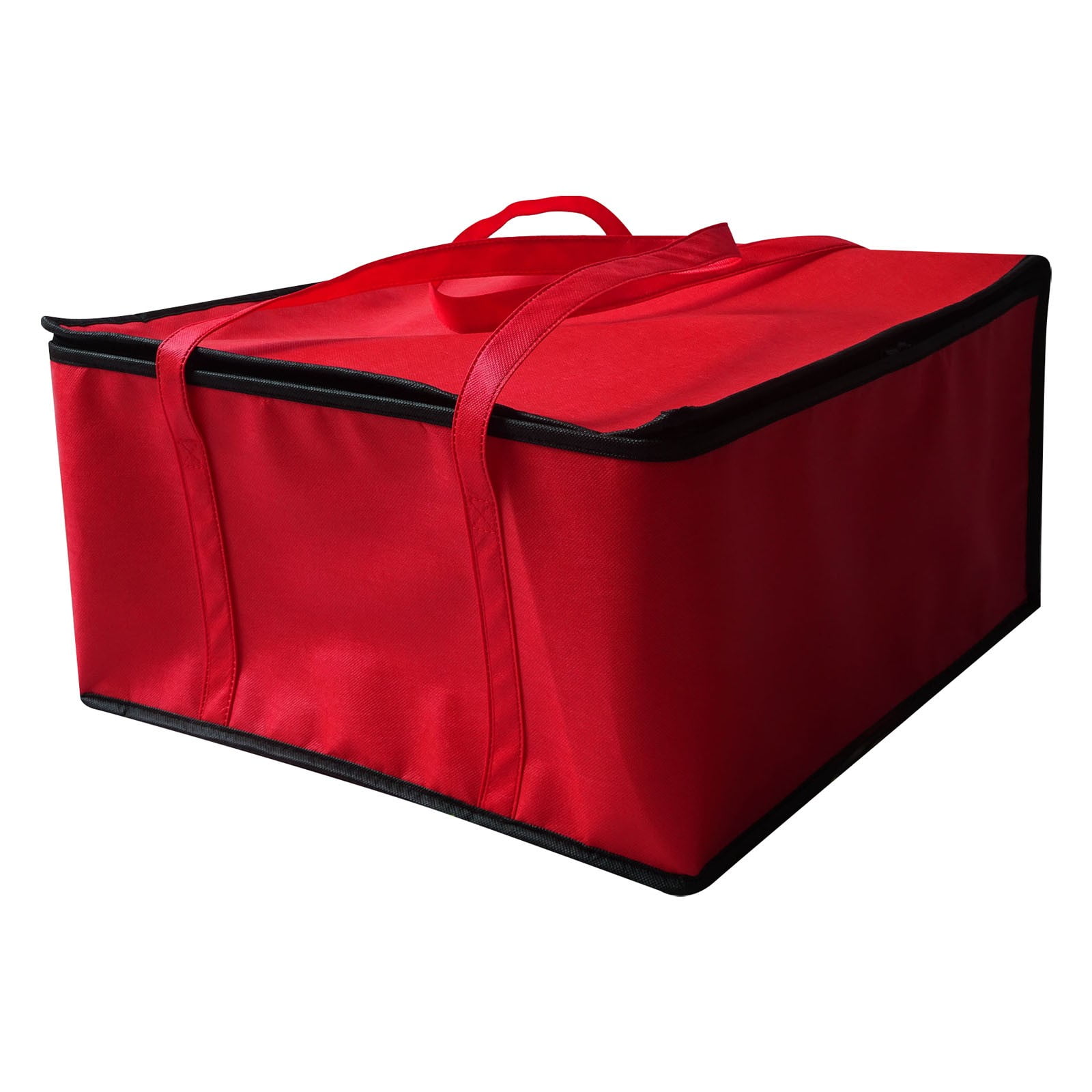 AllGIFT Pizza Delivery Bag – Insulated Red Carrier For 2 Large Pizzas, 20x20x6 Inches, Easy Clean