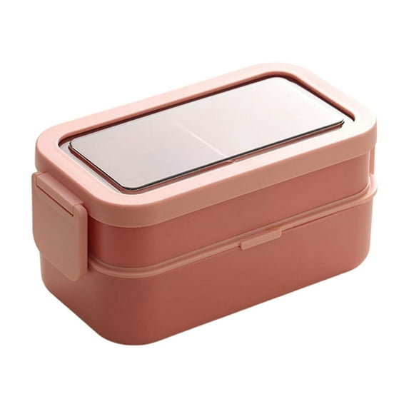 Insulated Portable Compartmented Lunch Box, Microwave Safe, Leak-Proof Bento Container With Included Knife And Fork, 1350ml Capacity, Food-Grade BPA Free, Easy To Clean For Office Use
