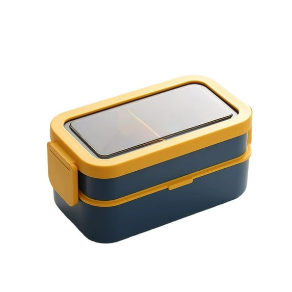 Insulated Portable Compartmented Lunch Box, Microwave Safe, Leak-Proof Bento Container With Included Knife And Fork, 1350ml Capacity, Food-Grade BPA Free, Easy To Clean For Office Use