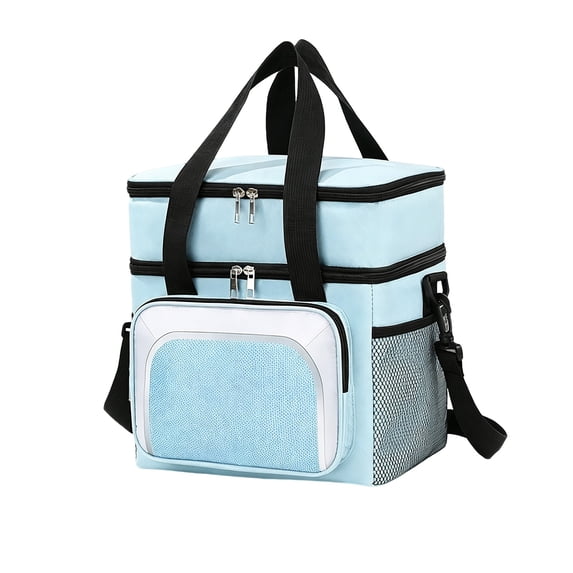 Insulated Portable Lunch Cooler Bag with Adjustable Strap and Handle for Daily Travel Office Car Picnic Camping Outdoor Activities