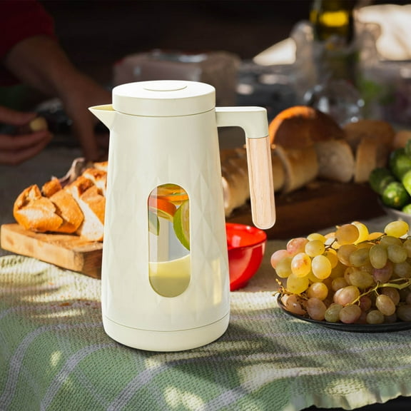 Insulated Refrigerator Water Jug - Large Capacity Cold Keeper for Summer Drinks - BPA-Free Plastic Beverage Dispenser with Handle