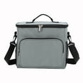 thumbnail image 1 of Insulated Reusable Lunch Bag, Adult Large Lunch Box for Women and Men with Adjustable Shoulder Strap,Front Zipper Pocket and Dual Large Mesh Side Pockets, 10.2x6.7x9.4", 1 of 6
