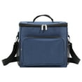 thumbnail image 1 of Insulated Reusable Lunch Bag, Adult Large Lunch Box for Women and Men with Adjustable Shoulder Strap,Front Zipper Pocket and Dual Large Mesh Side Pockets, 10.2x6.7x9.4", 1 of 5