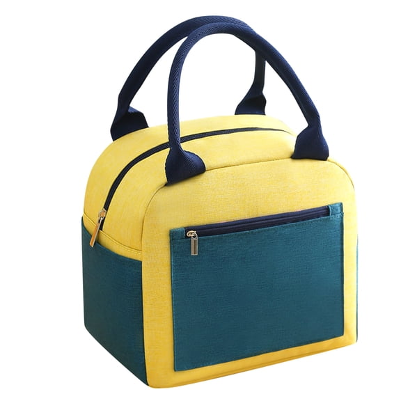 Insulated Reusable Lunch Tote Bag With Secure Side Pocket And Comfortable Padded Handles For Everyday Use