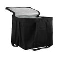 thumbnail image 1 of Insulated Reusable Shopping Bags Grocery Bags with Handles, Food Delivery Bags Cooler Bags w/Zippered Top for Groceries, Food Transport, Travel, Picnic, Camping (Black, 1 PC, 15.7x13x13 in), 1 of 8
