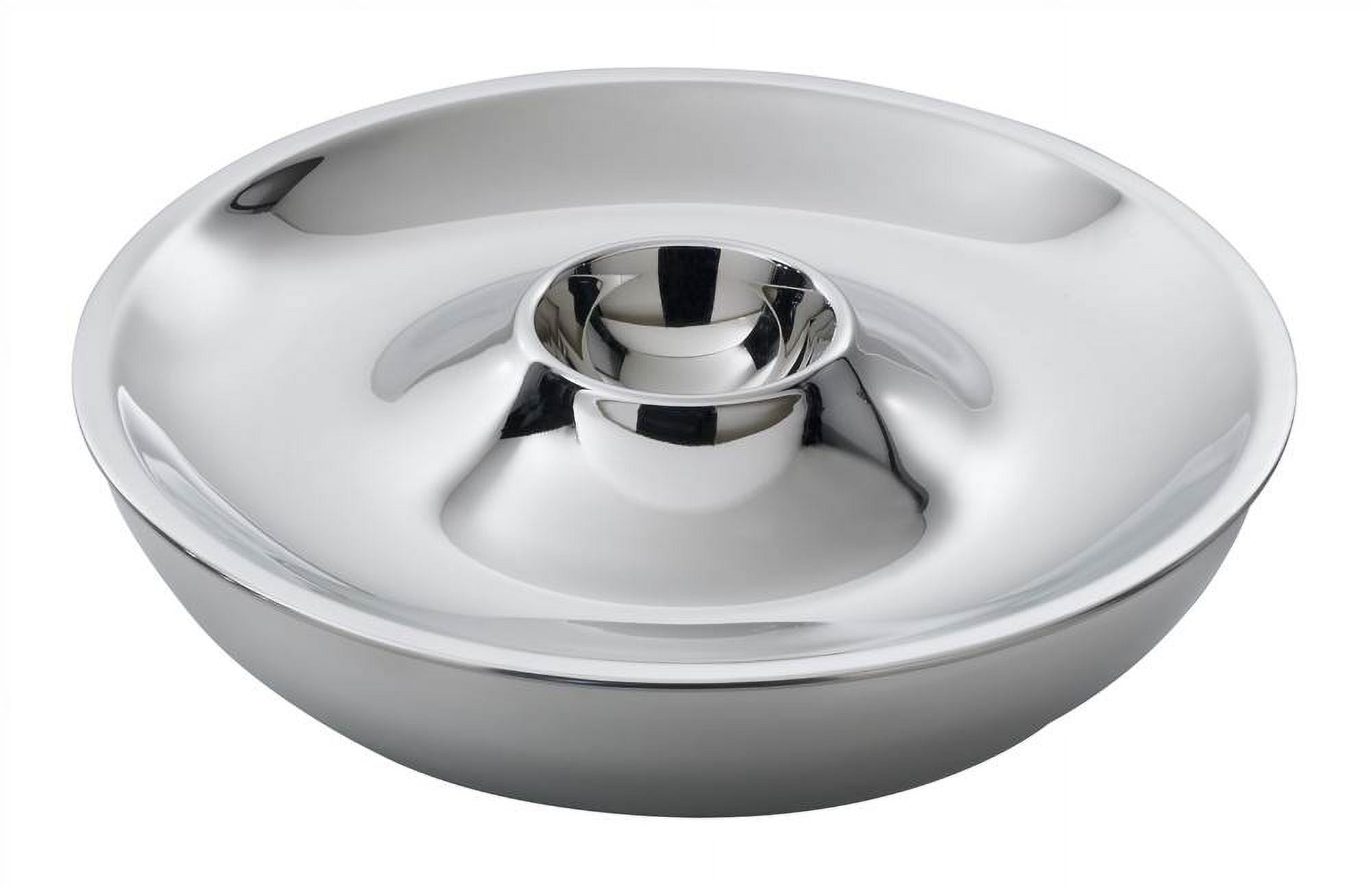 Polished Stainless Steel Insulated Round Chip & Dip