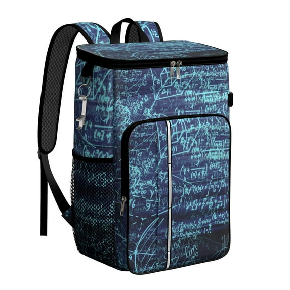 Insulated Science Cooler Backpack with Scientific Formula, Leakproof Lunch Bag Ideal for Classroom, Laboratory, and Experiment Use
